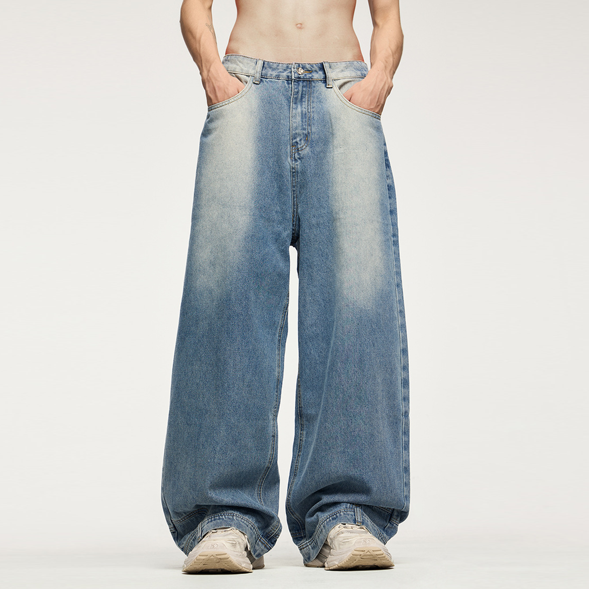 MIRRORED BAGGY JEANS