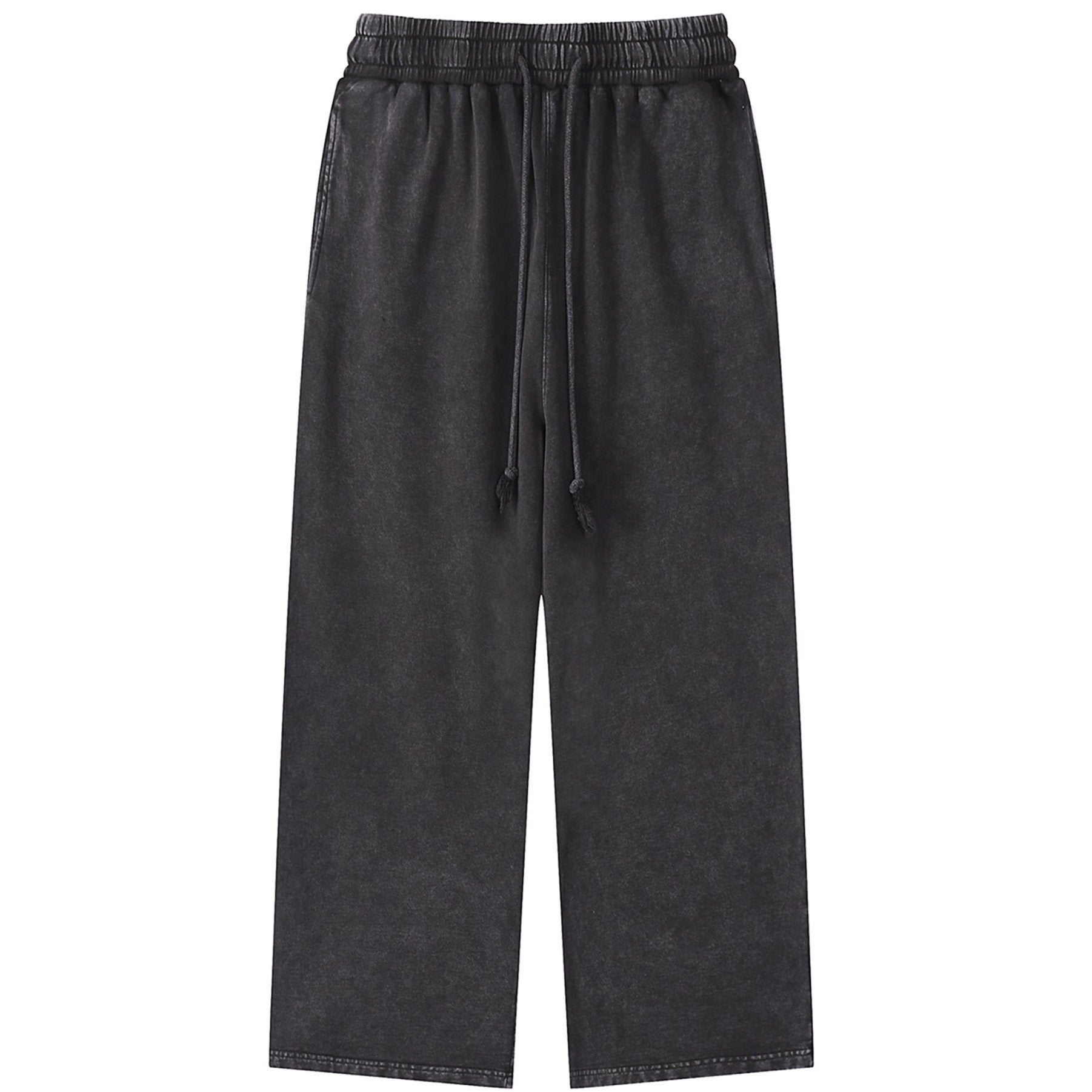 ACID WASH STRAIGHT LEG TROUSERS