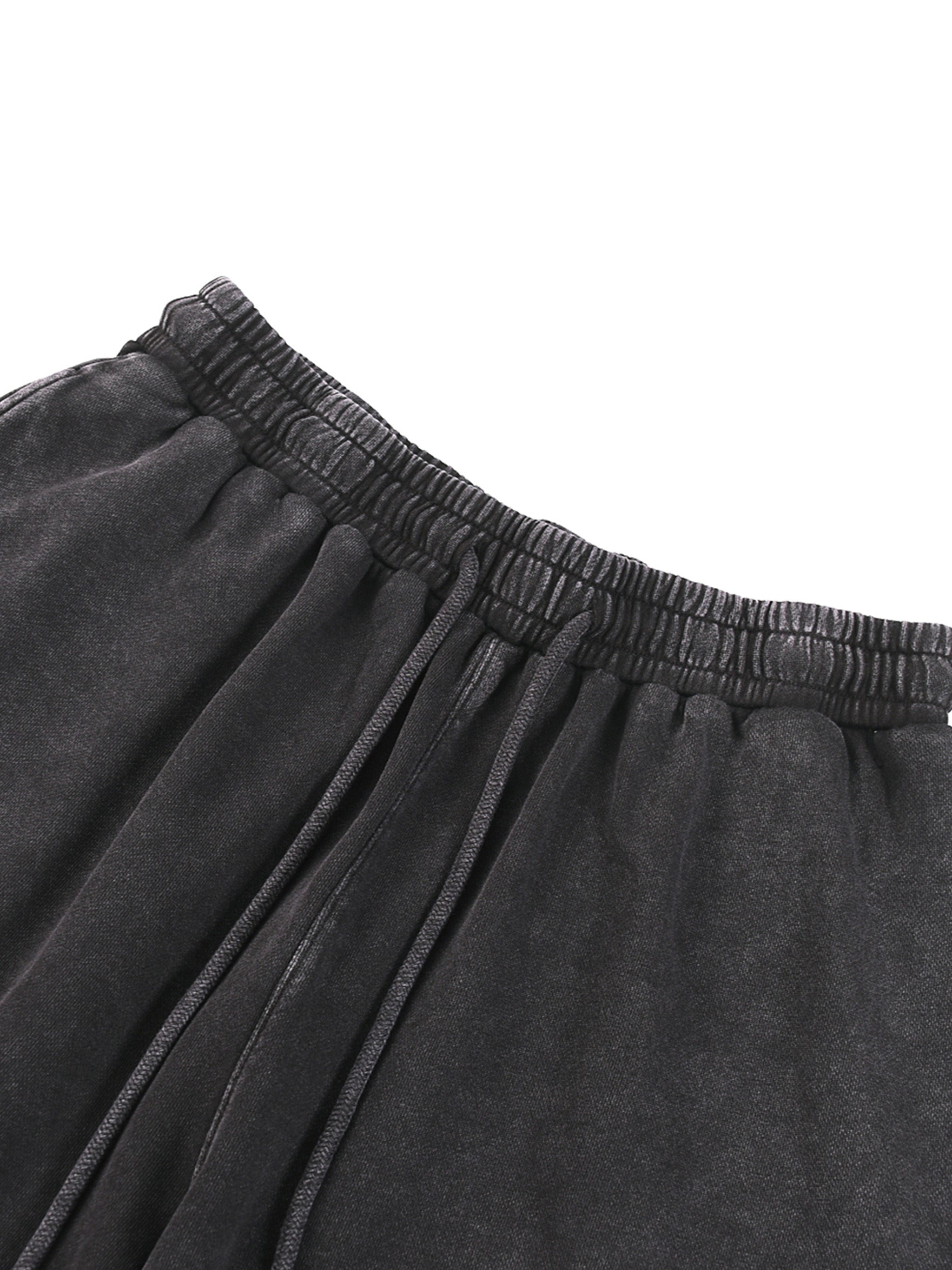 ACID WASH STRAIGHT LEG TROUSERS